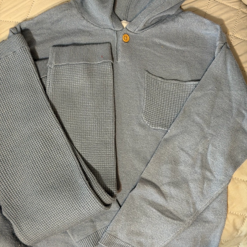 Cozy Blue Kids Cardigan Set